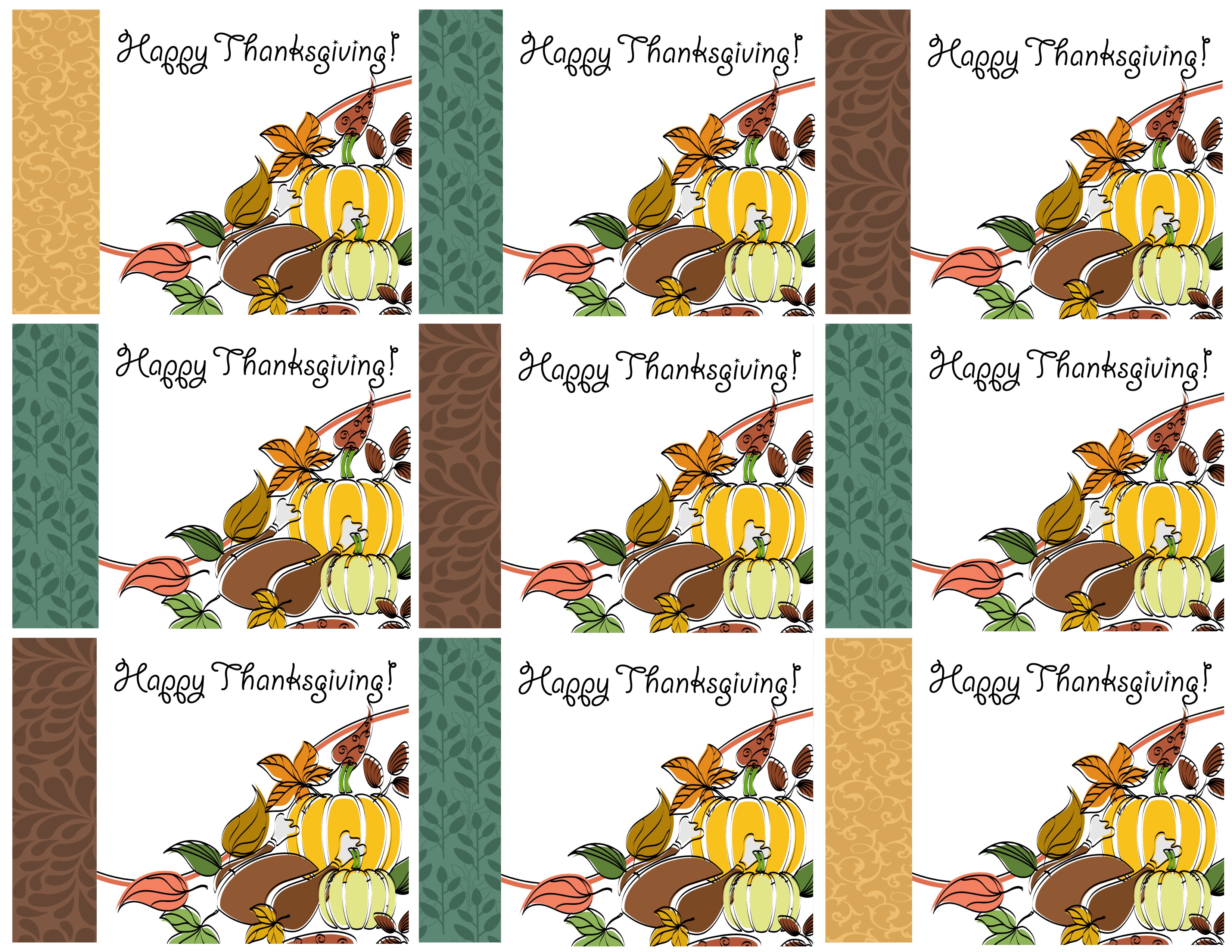printable Thanksgiving place cards
